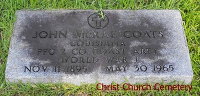 Coats, John McRae, Christ Church Cem, Morehouse Parish, LA.jpg