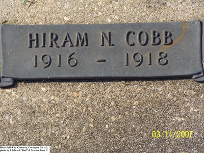 Cobb, Hiram N, River Falls City Cem, Covington Co, AL.jpg