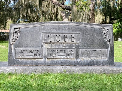 Cobb, James William & Alma Lee Beavan & Carrie Park, Seminole Cem, Pinellas Co, FL.jpg