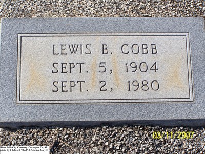 Cobb, Lewis B, River Falls City Cem, Covington Co, AL.jpg
