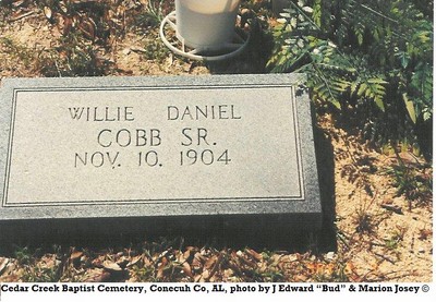 Cobb, Willie Daniel, Cedar Creek Bapt Cem, Conecuh Co AL.jpg