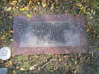 Cochran, Margaret Lee, Memorial Park Cem, Pettis Co, MO.jpg
