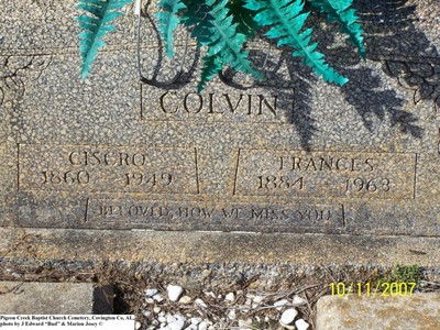 Colvin, Ciscro & Frances, Pigeon Creek Baptist Cem, Covington Co, AL.jpg