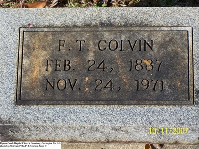 Colvin, Fletcher T, Pigeon Creek Baptist Cem, Covington Co, AL.jpg