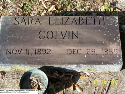 Colvin, Sara Elizabeth, Pigeon Creek Baptist Cem, Covington Co, AL.jpg