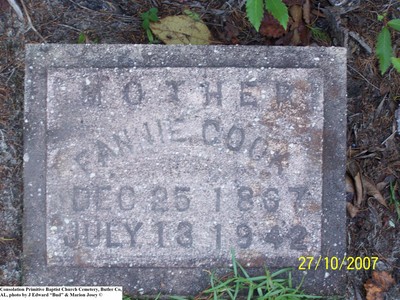 Cook, Fannie Linton, Consolation Baptist Church Cemetery, Butler Co, AL.jpg