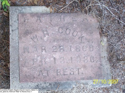 Cook, W H, Consolation Baptist Church Cemetery, Butler Co, AL 012.jpg