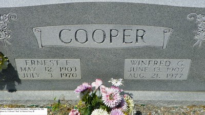 Cooper, Ernest F & Winfred G, Parker Baptist Cem, Jefferson Co, GA.JPG
