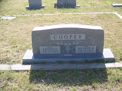 Cooper, Monroe M & Fannie V Williams, Long Branch Cem, Eastland Co, TX.jpg