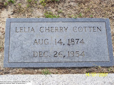 Cotten, Lelia Cherry, Sunnyside Cem, Halifax Co, NC.jpg