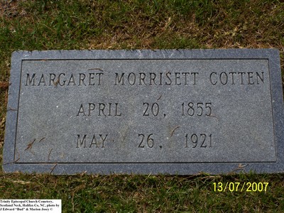 Cotten, Margaret Morrisett, Trinity Cem, Halifax Co, NC.jpg