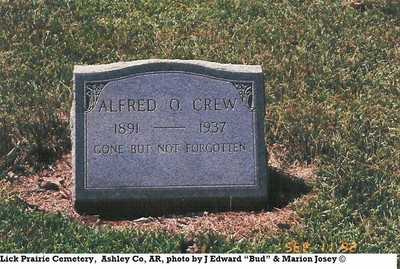 Crew, Alfred Odie, Lick Prairie Cem, Ashley Co, AR.jpg