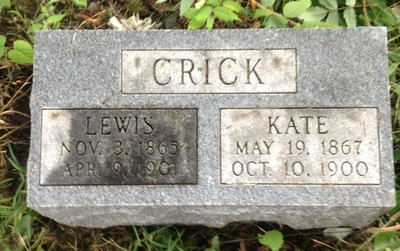 Crick, Lewis A & Kate Dillingham, Oglesby Cem, Hopkins Co, KY.jpg
