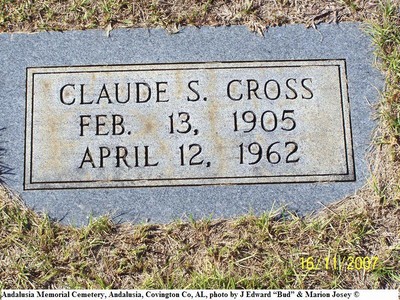 Cross, Claude S, Andalusia Memorial Cem, Covington Co, AL.jpg