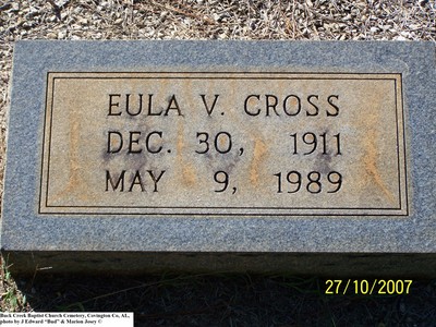Cross, Eula V, Buck Creek Baptist Church Cemetery, Covington Co, AL 114.jpg