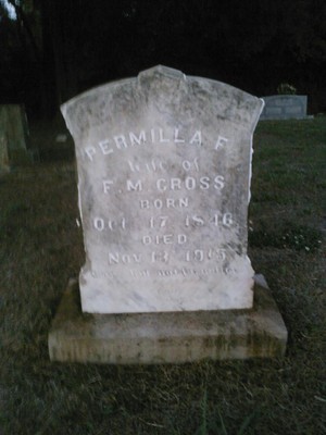 Cross, Permilla Frances Wright, Cross Cem, Lincoln Co, TN.jpg