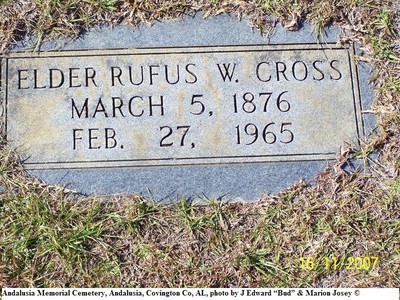 Cross, Rufus W, Andalusia Memorial Cem, Covington Co, AL.jpg