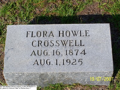 Crosswell, Flora Howel, Mt. Elam Baptist Cem, Darlington Co, SC.jpg
