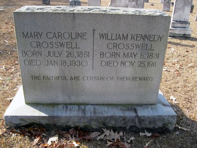 Crosswell, Wm K & Mary C Venning, Hephzebah Cem. Lee Co, SC.jpg
