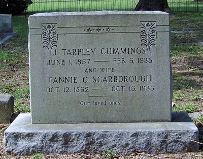 Cummins, Joseph Tapley & Fannie Catherine Scarborough, Rembert Cem, Lee Co, SC.jpg