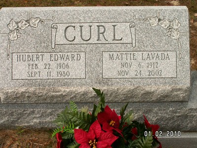 Curl, Hubert E & Mattie L Knight, Greenwood Cem, Marion Co, FL.jpg