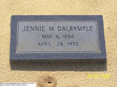 Dalrymple, Jennie Mozingo, Hebron United Methodist Cem, Lee Co, SC.jpg