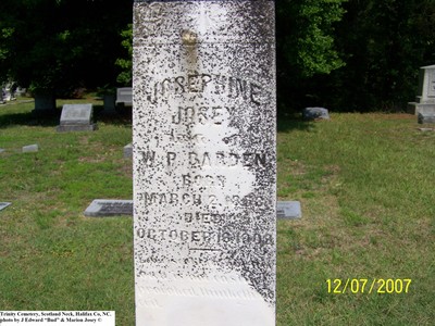 Darden, Josephine Josey,  Trinity Cem, Halifax Co, NC.jpg
