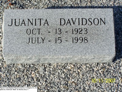 Davidson, Juanita, Pigeon Creek Baptist Cem, Covington Co, AL.jpg
