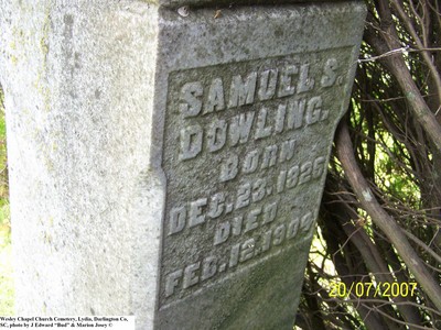 Dowling, Samuel S, Wesley Chapel Cem, Darlington Co, SC.jpg