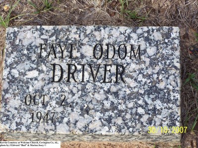 Driver, Faye Odom, Kervin Cem, Covington Co, AL.jpg