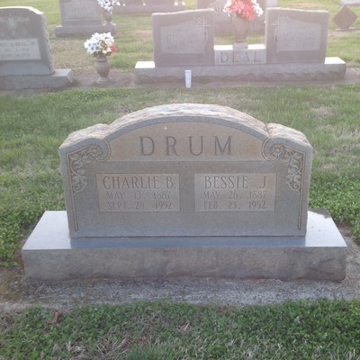 Drum, Charles & Bessie L Josey, Beulah Cem, Iredell Co, NC.jpg