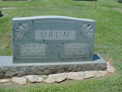 Drum, Charles Gentry & Hattie Willis, Ivey Cem, Lincoln Co, NC.jpg