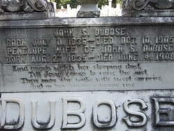 DuBose, John Sebastian & Agnes P Mims, Newman Swamp Cem, Darlington Co, SC.jpg