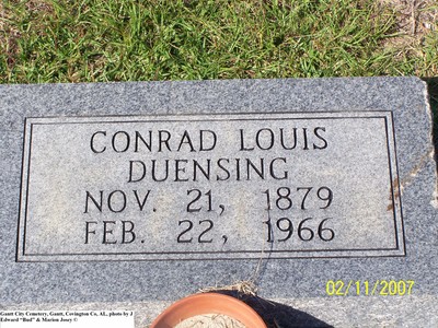 Duensing, Conrad Louis, Gantt City Cem, Gantt, Covington Co, AL.jpg