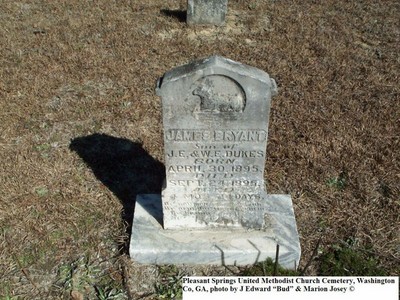Dukes, James Bryant, Pleasant Springs Methodist Cem, Washington Co, GA.jpg