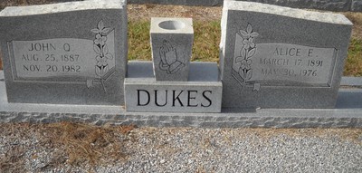 Dukes, John Quince & Alice E Tanner, Meeks Cem, Coffee Co, GA.jpg