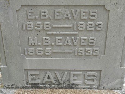 Eaves, Eli Byron & Martha Bertha Josey, Eves Cem, Muhlenburg Co, KY.jpg