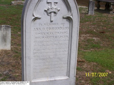 Edmondson, Ann Blount Parker, Trinity Cem, Halifax Co, NC.jpg