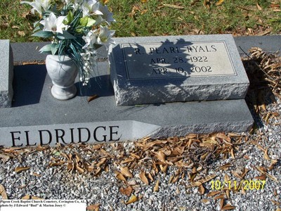 Eldridge, R Dearl Nyals, Pigeon Creek Baptist Cem, Covington Co, AL.jpg