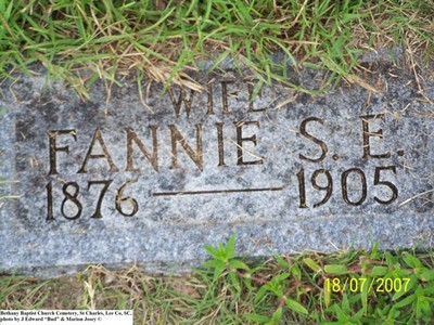Elmore, Fannie S. E, Bethany Baptist Cem, Lee Co, SC.jpg
