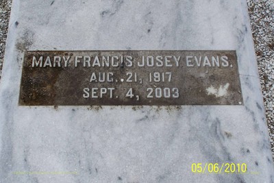 Evans, Mary Francis Josey, Bartow City Cem, Jefferson Co, GA.JPG