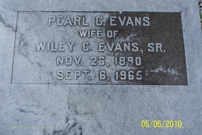 Evans, Pearl C, Bartow City Cem, Jefferson Co, GA.JPG
