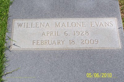 Evans, Willena Malone, Bartow City Cem, Jefferson Co, GA.JPG