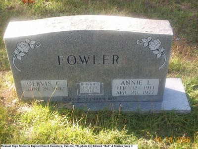 Fowler, Gervis C & Annie, Pleasant Hope Cem, Cass Co, TX.jpg