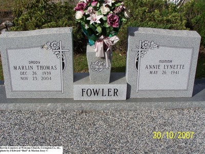 Fowler, Marlin Thomas & Annie Lynette, Kervin Cem, Covington Co, AL.jpg