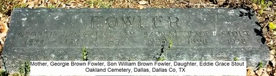 Fowler, William Brown, Oakland Cemetery, Dallas Co, TX.jpg