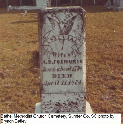 Foxworth, Sylvia Christmas, Bethel Methodist Church Cemetery, Sumter Co, SC.jpg