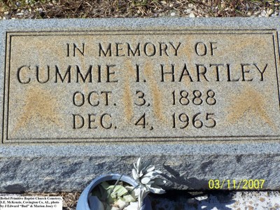 Hartley, Cummie Gomillion,  Bethel P Baptist Cem, Covington Co, AL.jpg