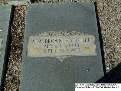 Hatcher, Ada Brown, Kite City Cemetery, Kite, Johnson Co, GA.jpg
