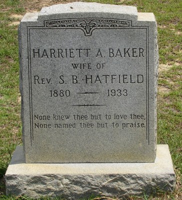 Hatfield, Harriett Ann Baker, Pisgah Baptist Cem, Sunter Co, SC.jpg